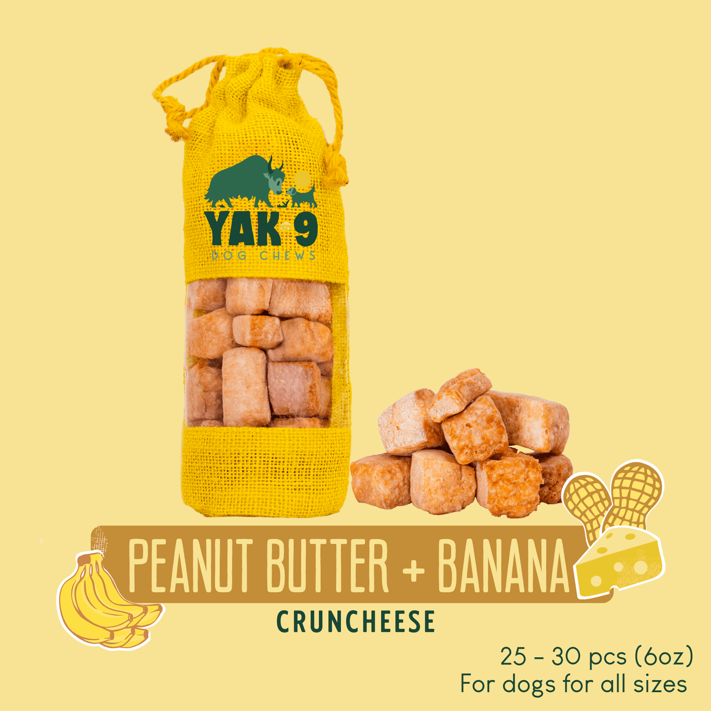 CrunCheese Yak Cheese Treats for Dogs - 6 oz - Partner Brand