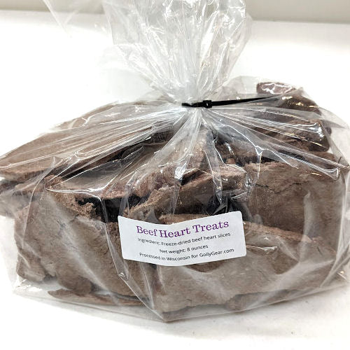 8 ounce bulk bag of Beef Heart Treats.
