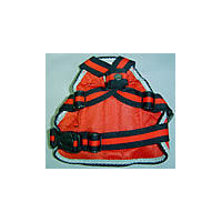 The underside of the Backpack Dog Harness.