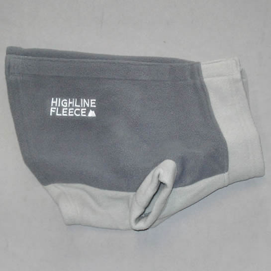 The gray Highline Fleece Coat laid out and showing the two tones of gray.