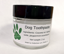 2 ounce jar of Gg Naturals Peppermint Dog Toothpaste.