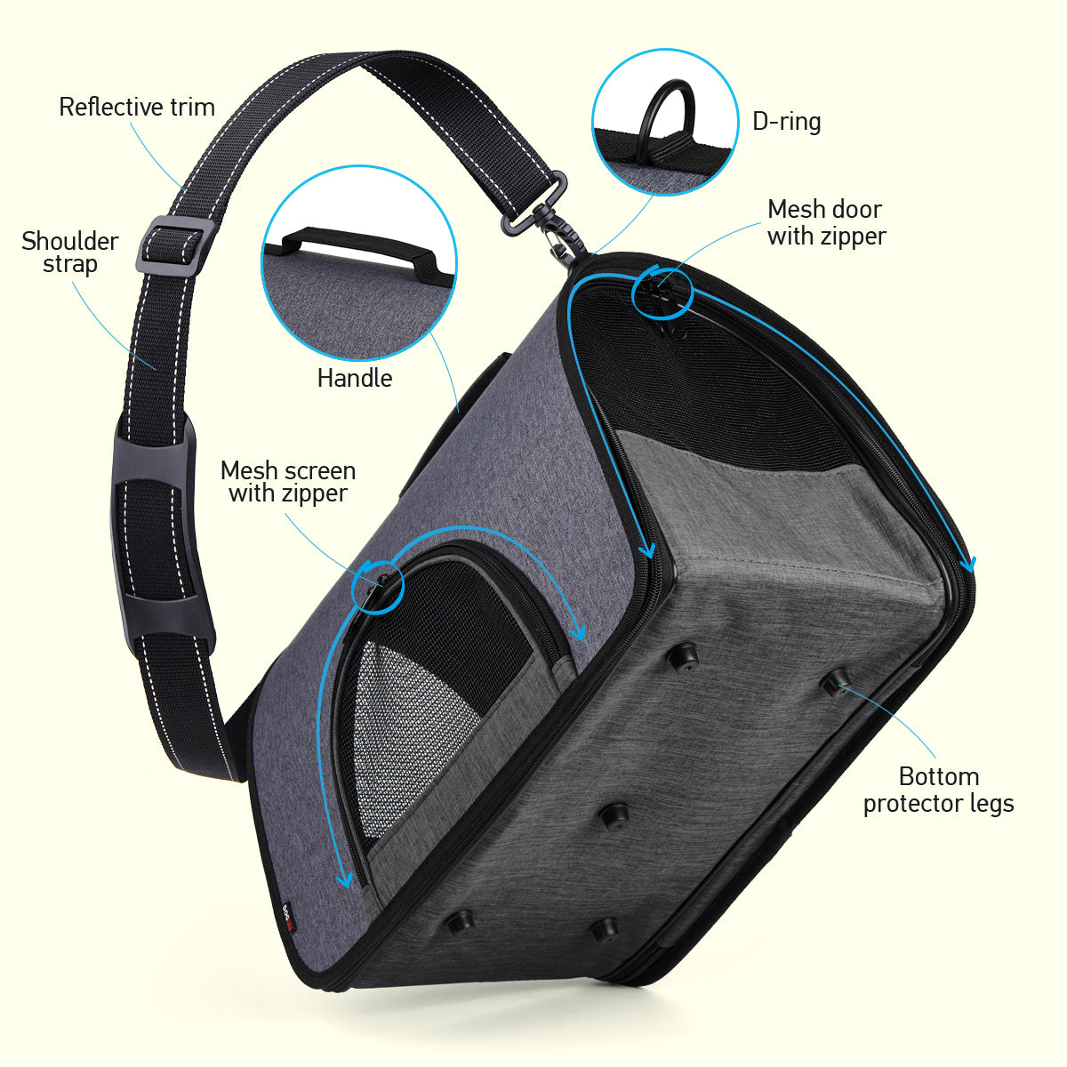 Dual Color Collapsible Pet Carrier - Partner Brand