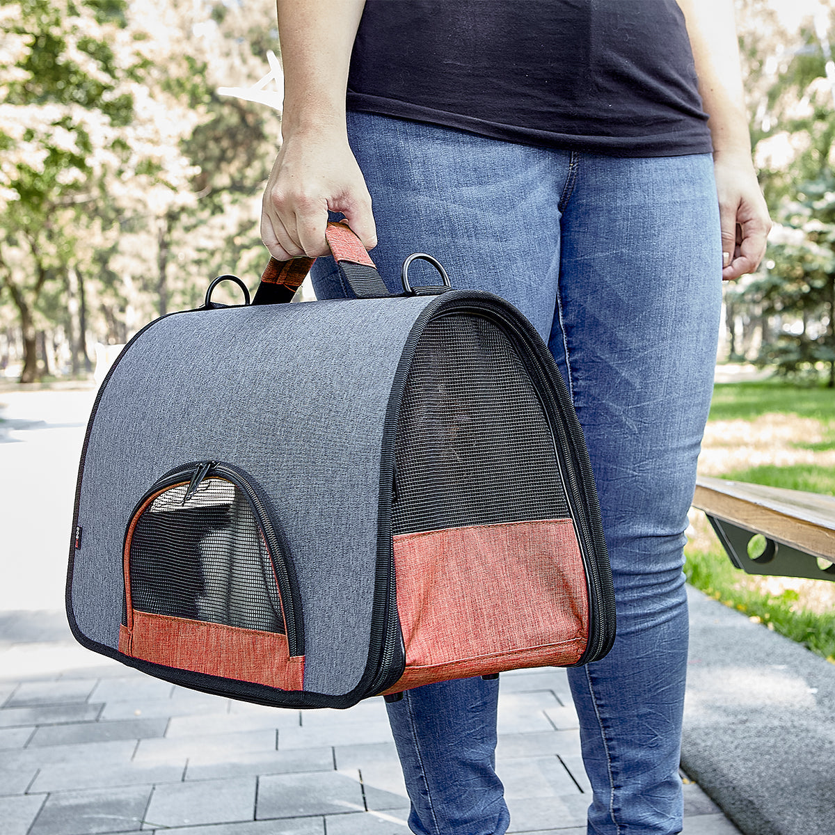 Dual Color Collapsible Pet Carrier - Partner Brand