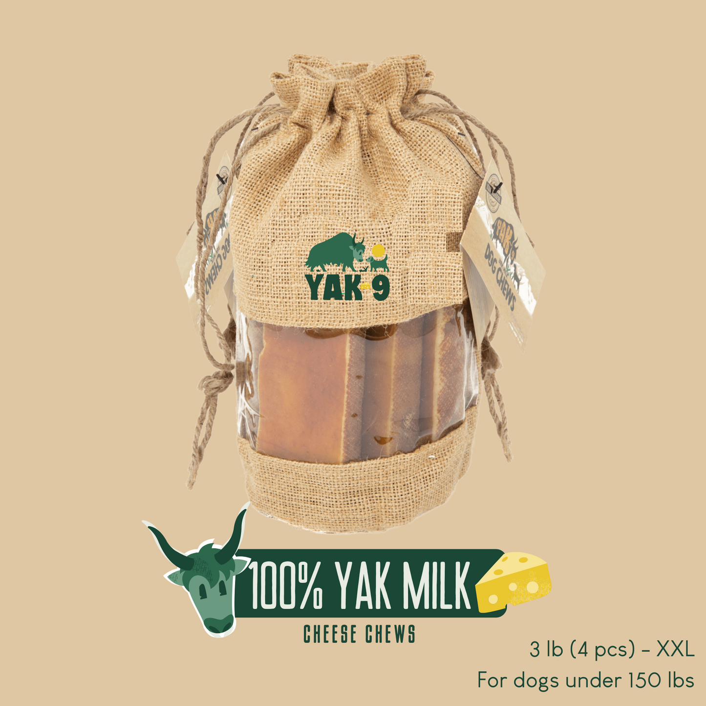 100% Yak Milk Chews for Dogs - Partner Brand