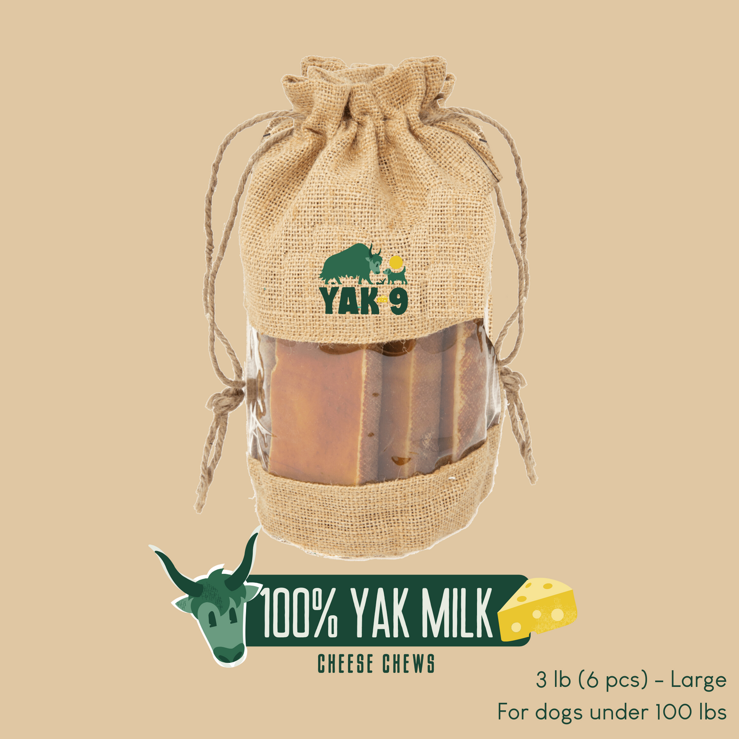 100% Yak Milk Chews for Dogs - Partner Brand