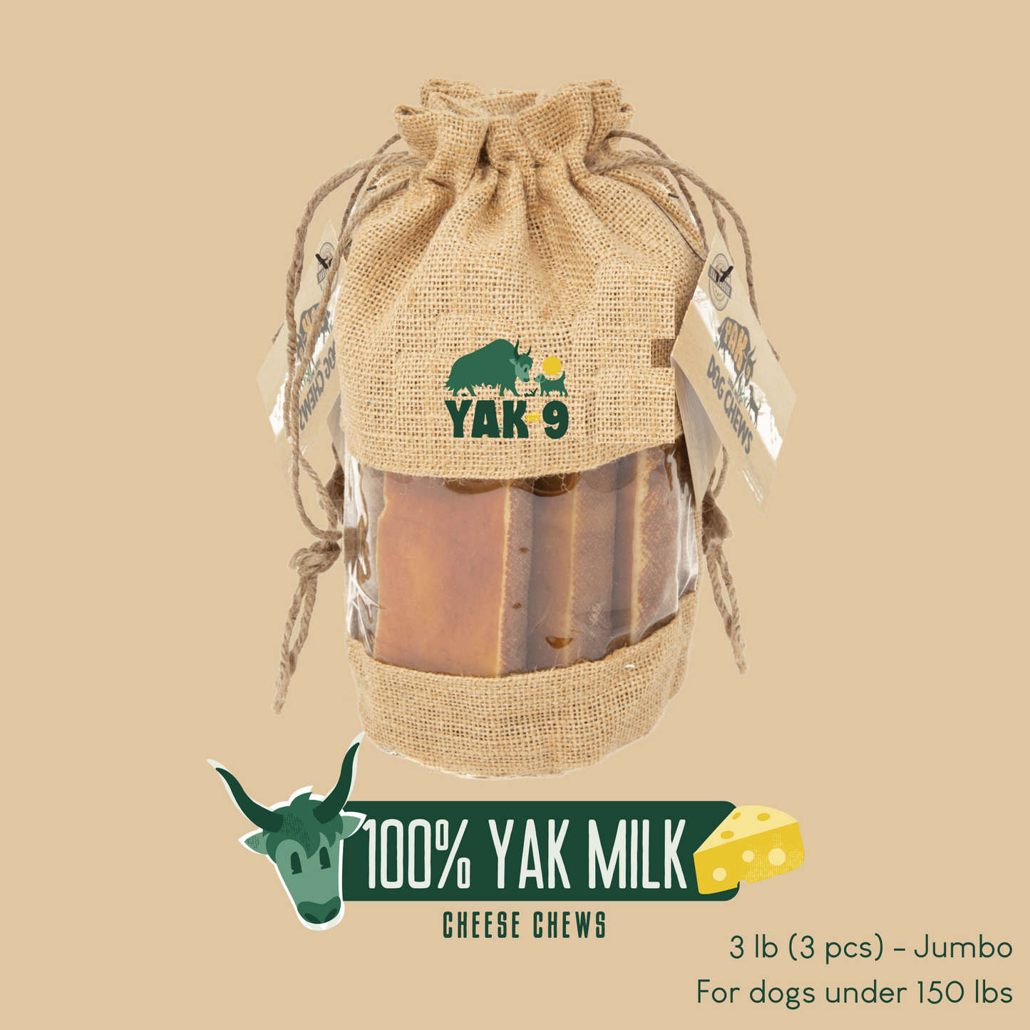 100% Yak Milk Chews for Dogs - Partner Brand