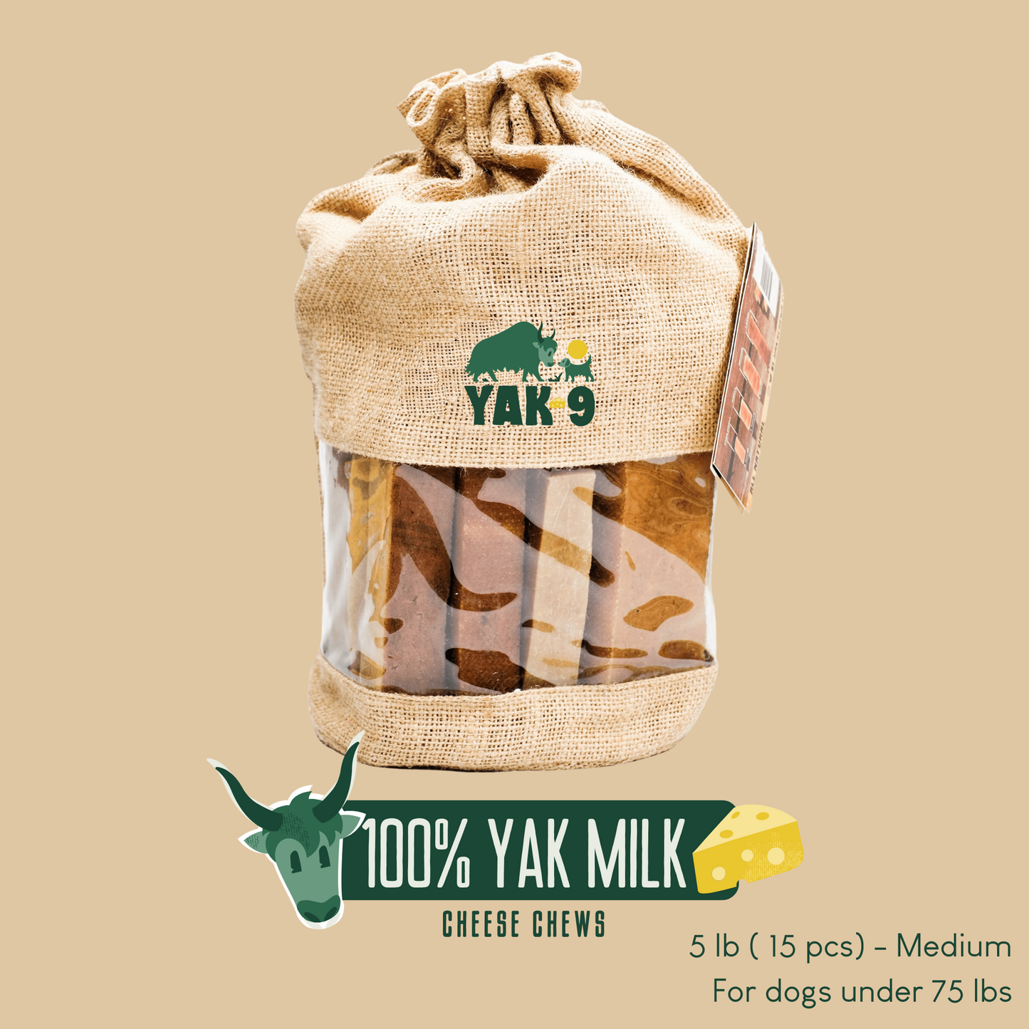 100% Yak Milk Chews for Dogs - Partner Brand