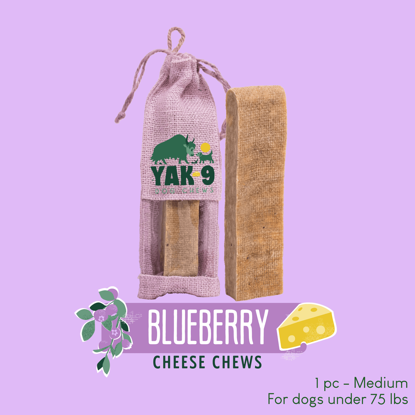 Blueberry Cheese Chews for Dogs - Partner Brand