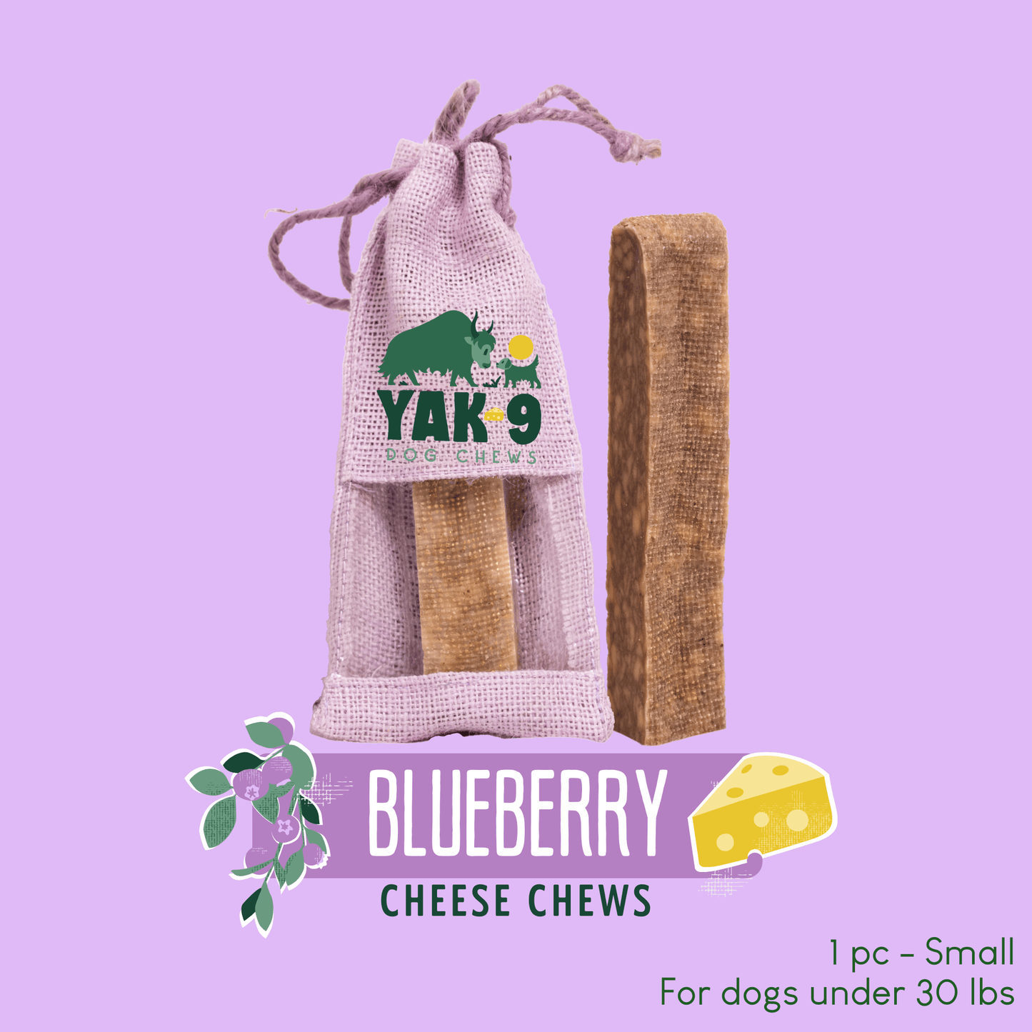 Blueberry Cheese Chews for Dogs - Partner Brand