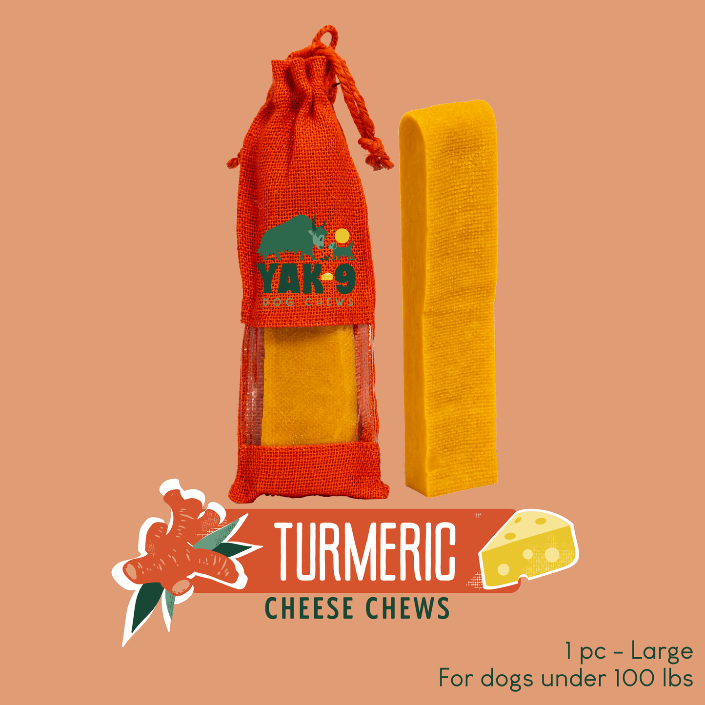 Turmeric Cheese Chews for Dogs - Partner Brand