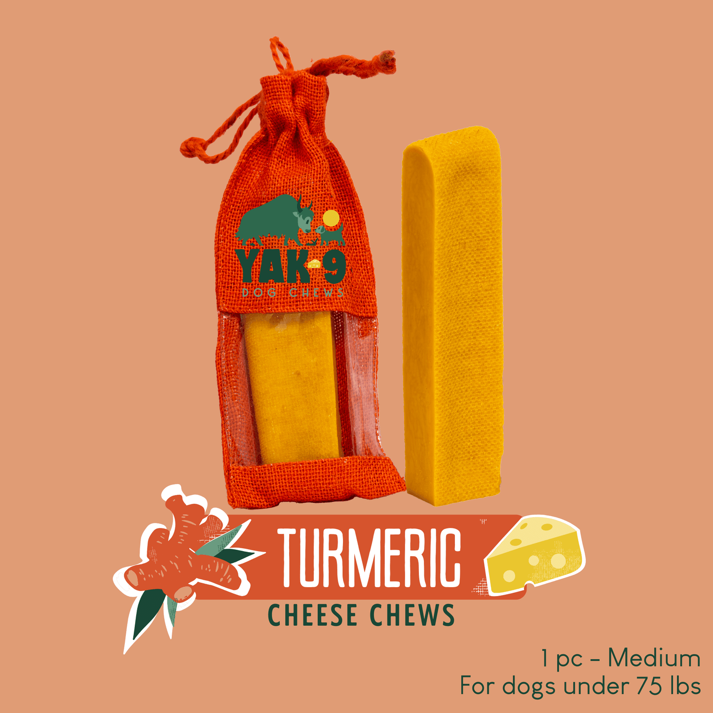 Turmeric Cheese Chews for Dogs - Partner Brand