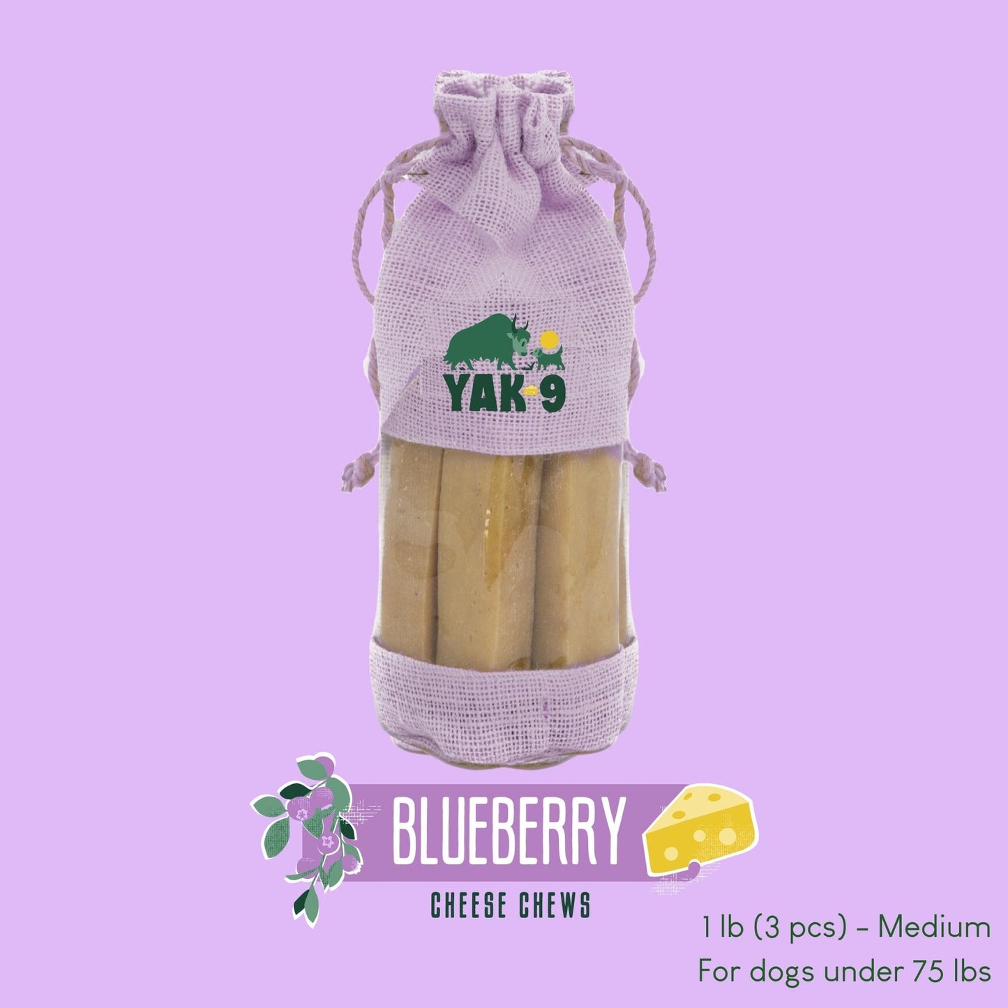 Blueberry Cheese Chews for Dogs - Partner Brand