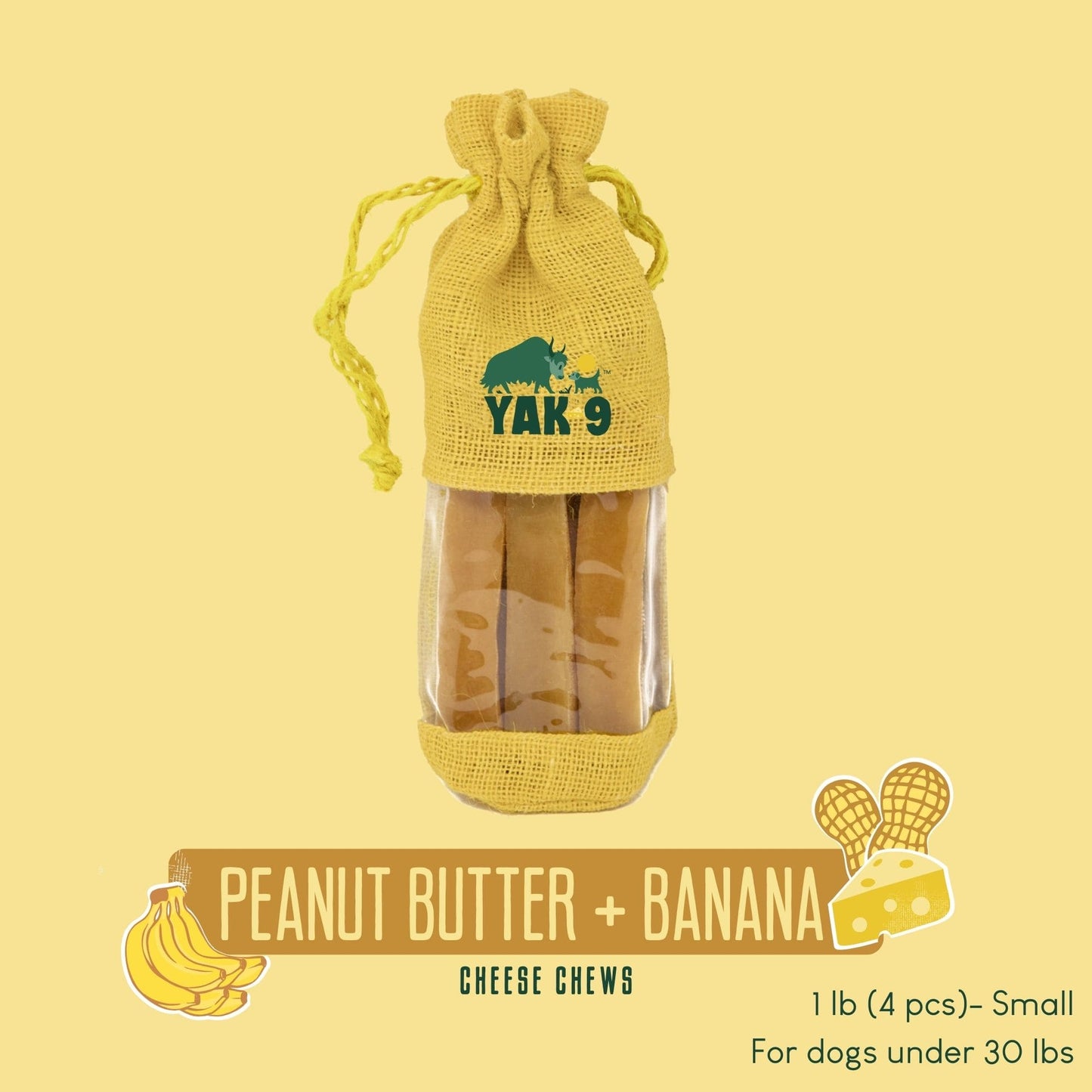 Peanut Butter & Banana Chews for Dogs - Partner Brand
