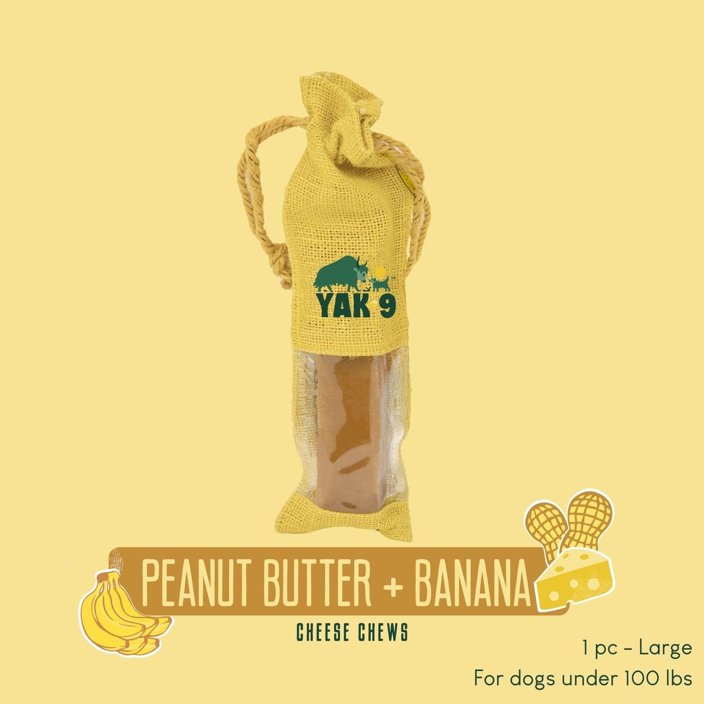 Peanut Butter & Banana Chews for Dogs - Partner Brand