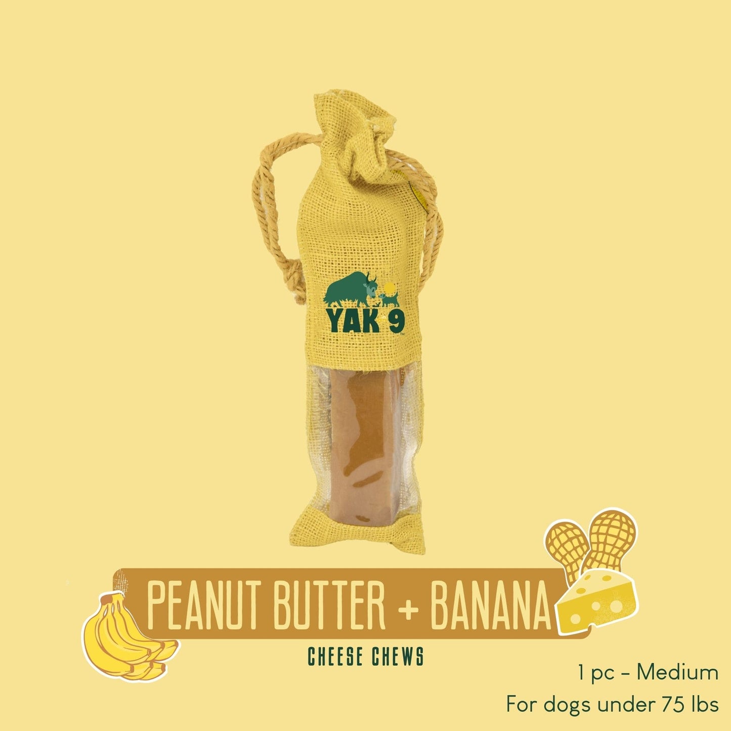 Peanut Butter & Banana Chews for Dogs - Partner Brand