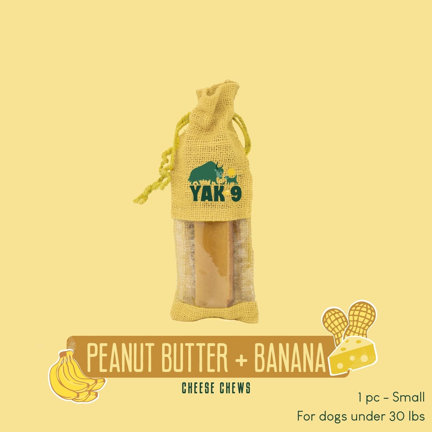 Peanut Butter & Banana Chews for Dogs - Partner Brand