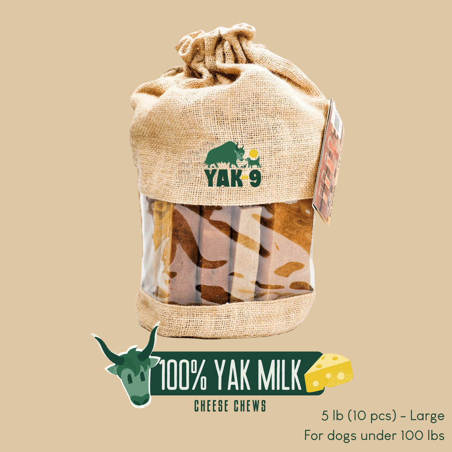 100% Yak Milk Chews for Dogs - Partner Brand