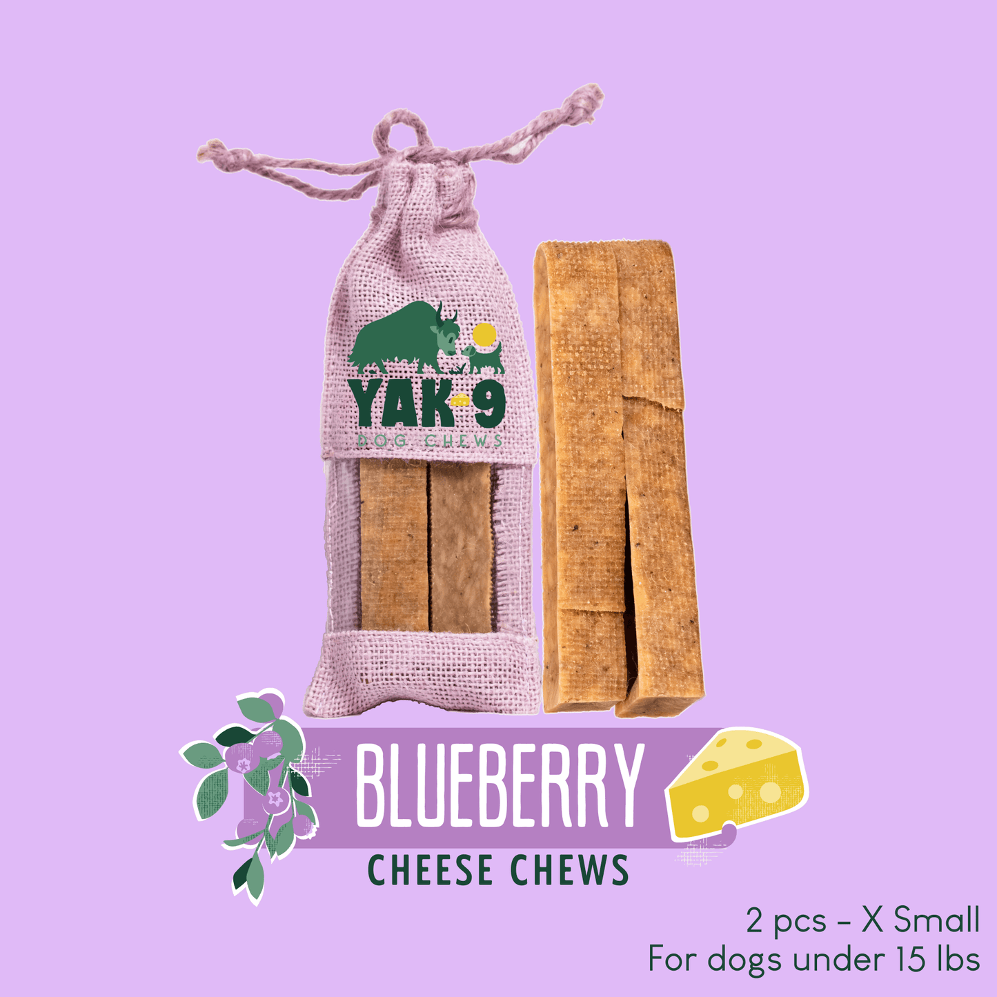 Blueberry Cheese Chews for Dogs - Partner Brand