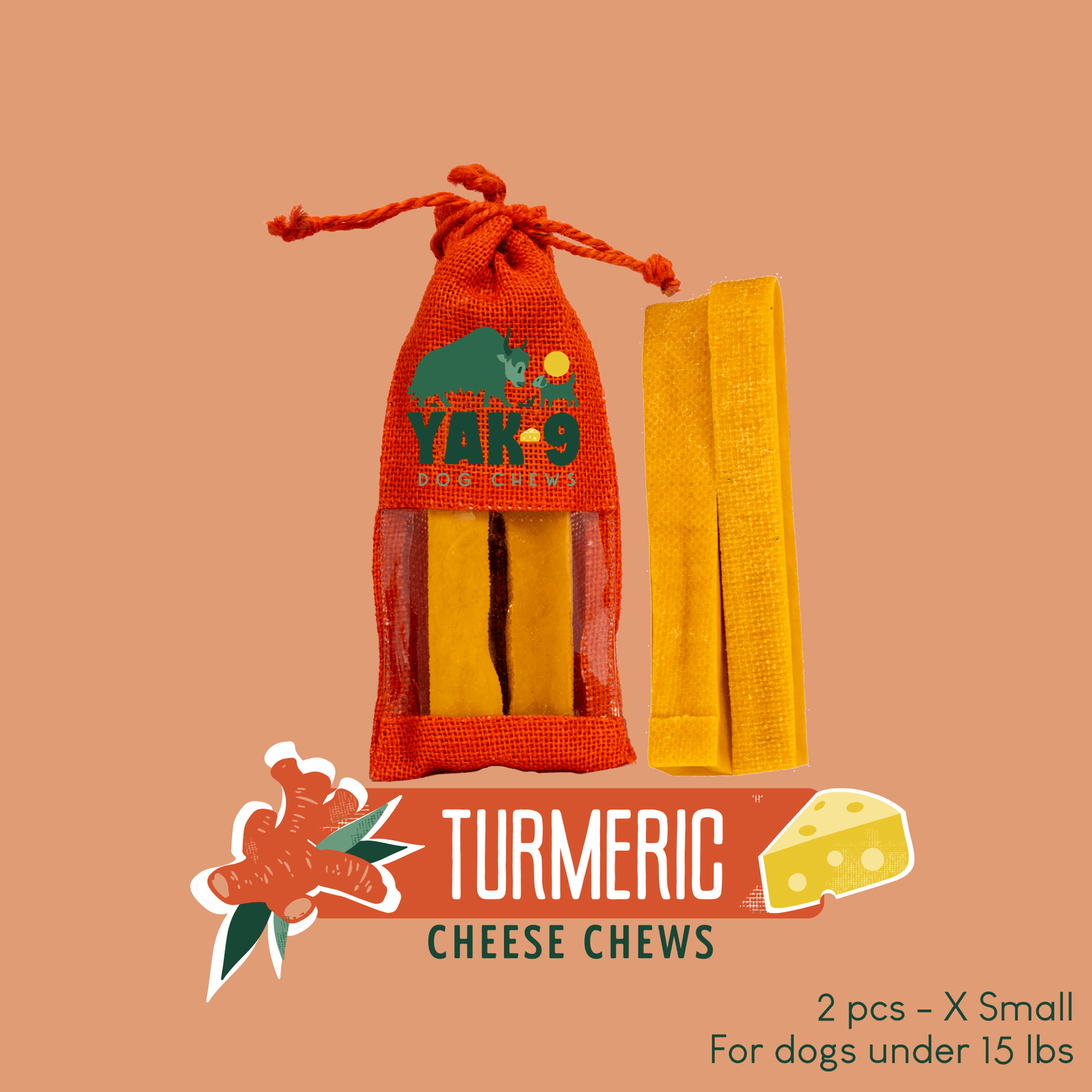 Turmeric Cheese Chews for Dogs - Partner Brand