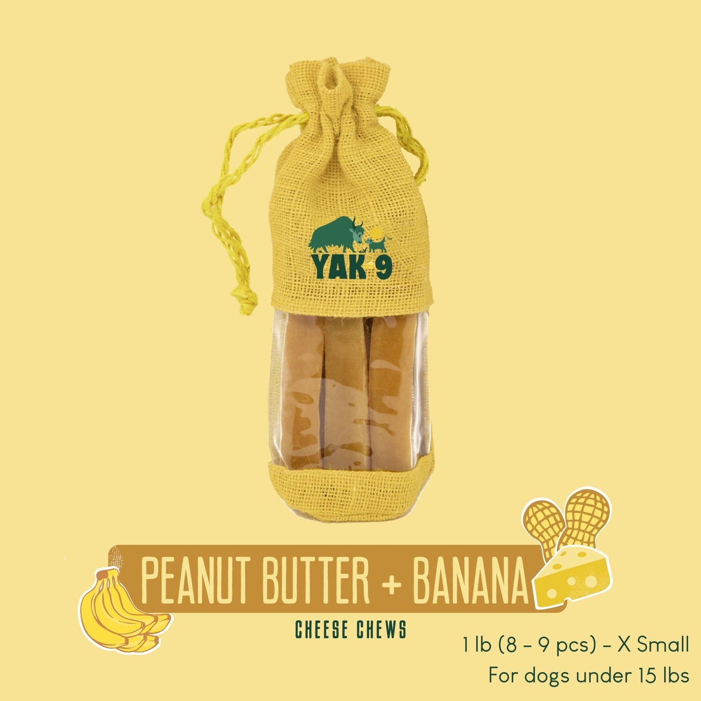 Peanut Butter & Banana Chews for Dogs - Partner Brand