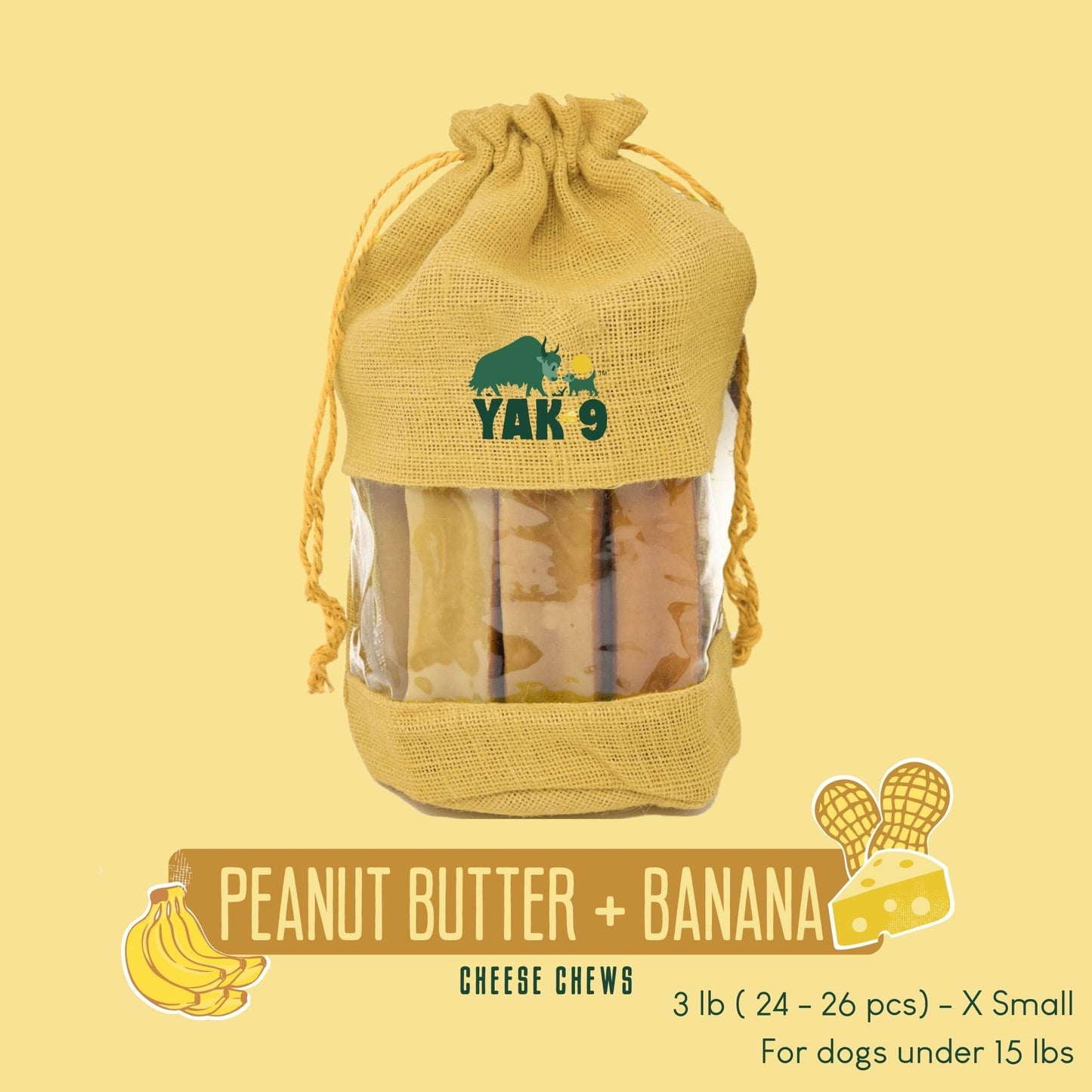 Peanut Butter & Banana Chews for Dogs - Partner Brand