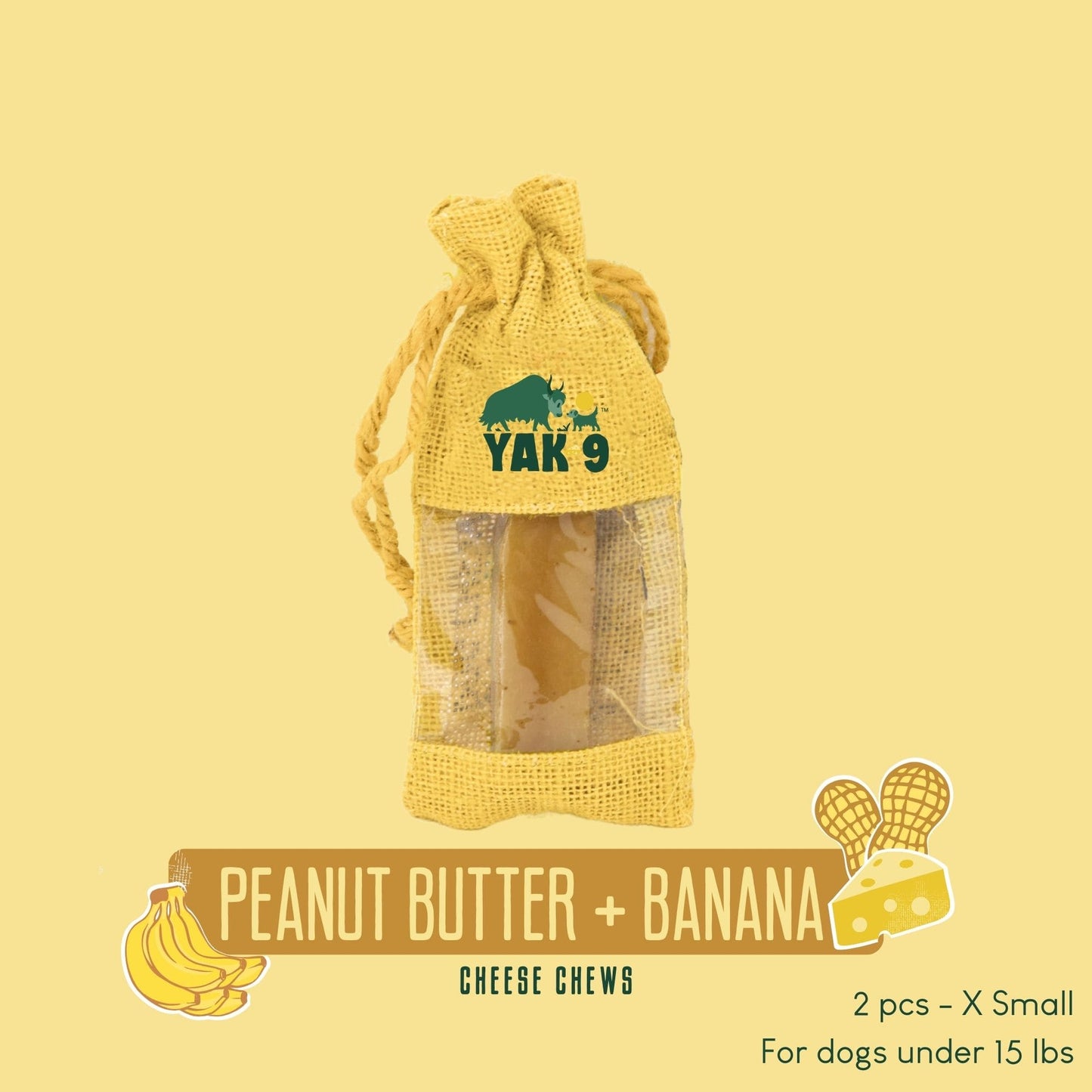 Peanut Butter & Banana Chews for Dogs - Partner Brand