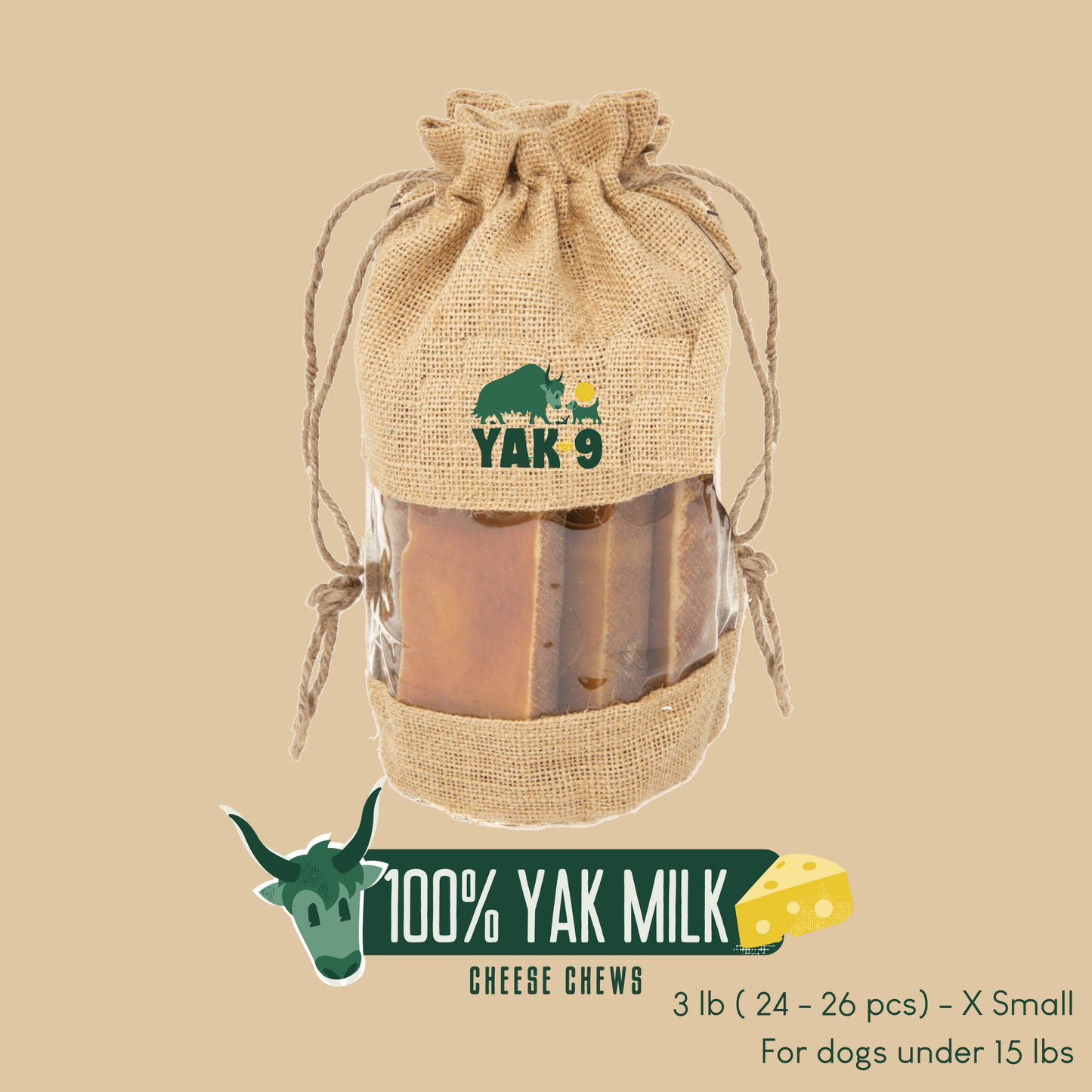 100% Yak Milk Chews for Dogs - Partner Brand