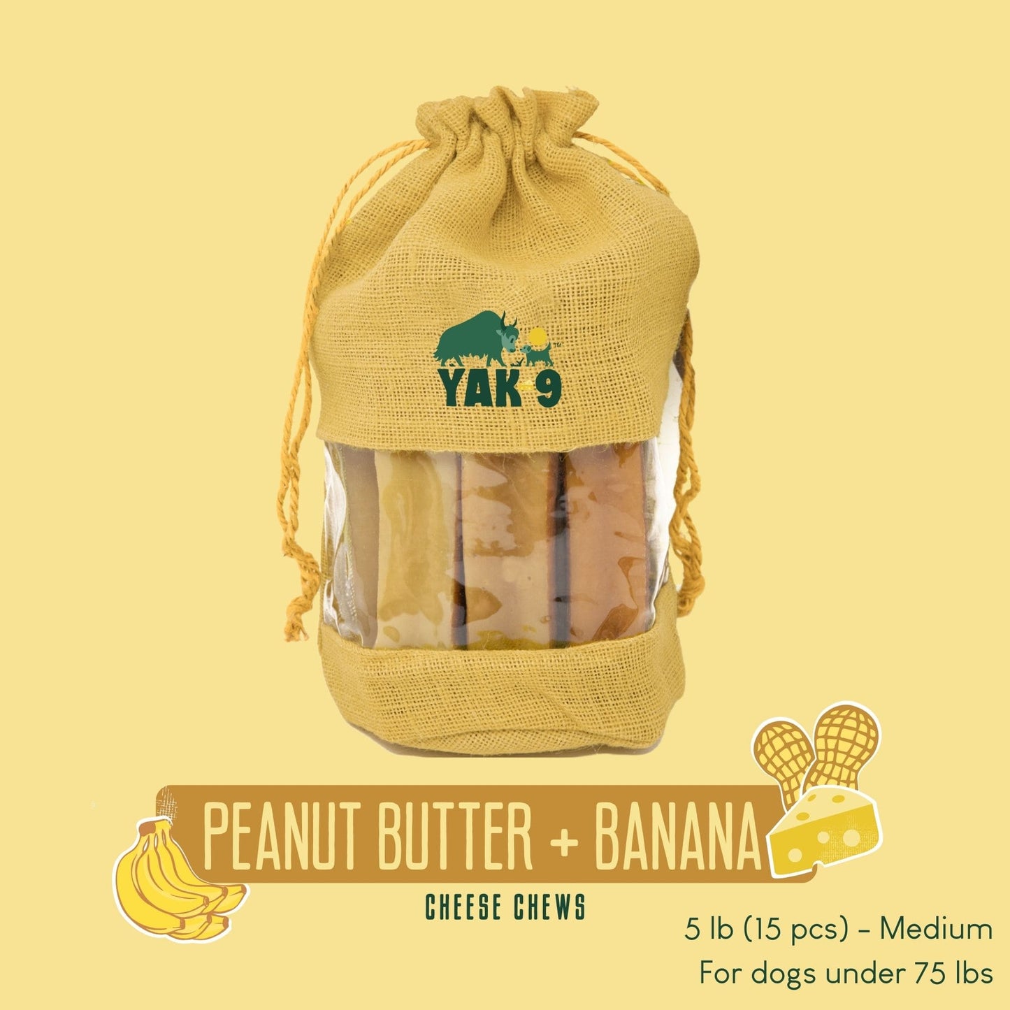 Peanut Butter & Banana Chews for Dogs - Partner Brand
