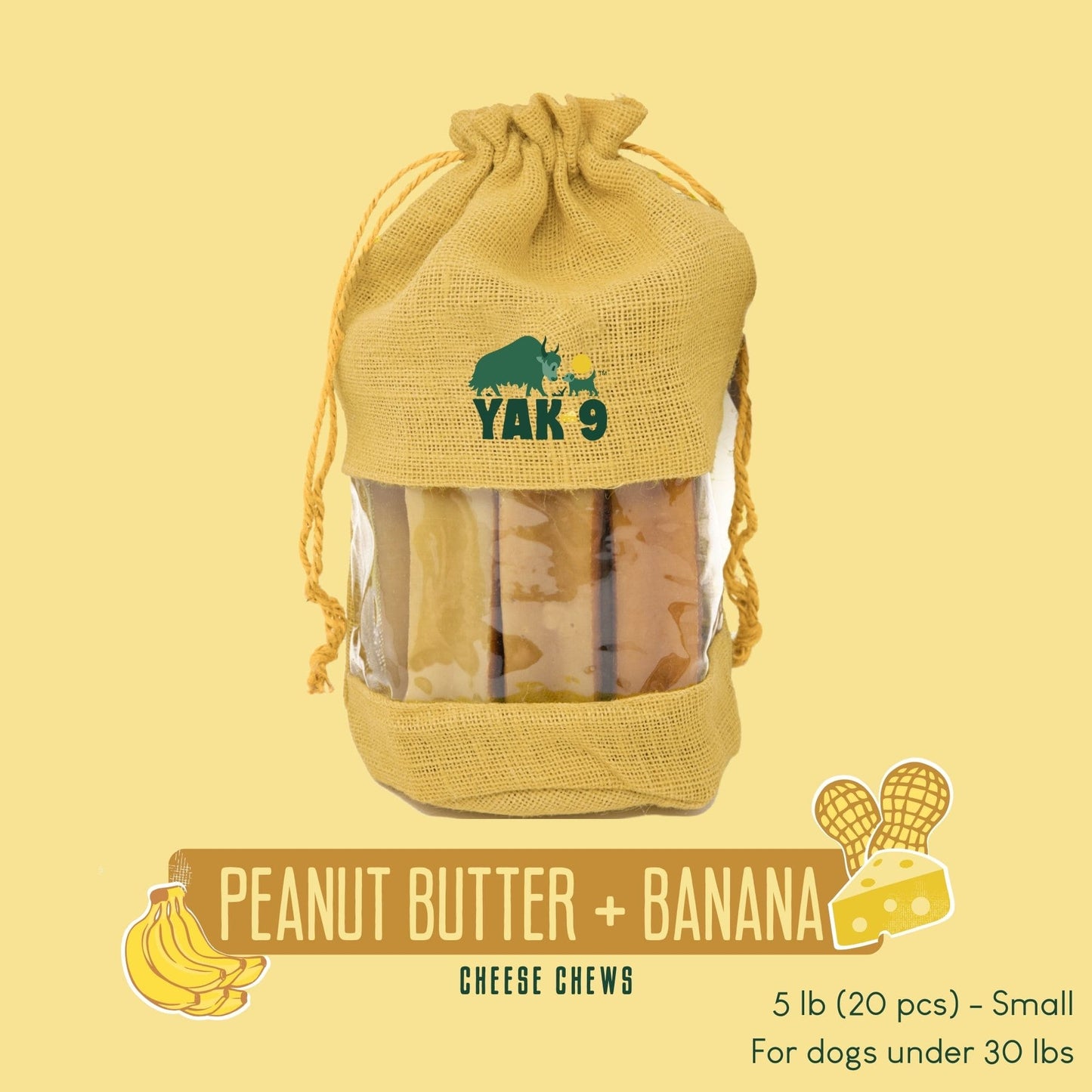 Peanut Butter & Banana Chews for Dogs - Partner Brand