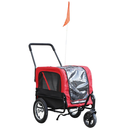 2-in-1, 3 Wheel Pet Jogging Stroller Bike Trailer - Partner Brand