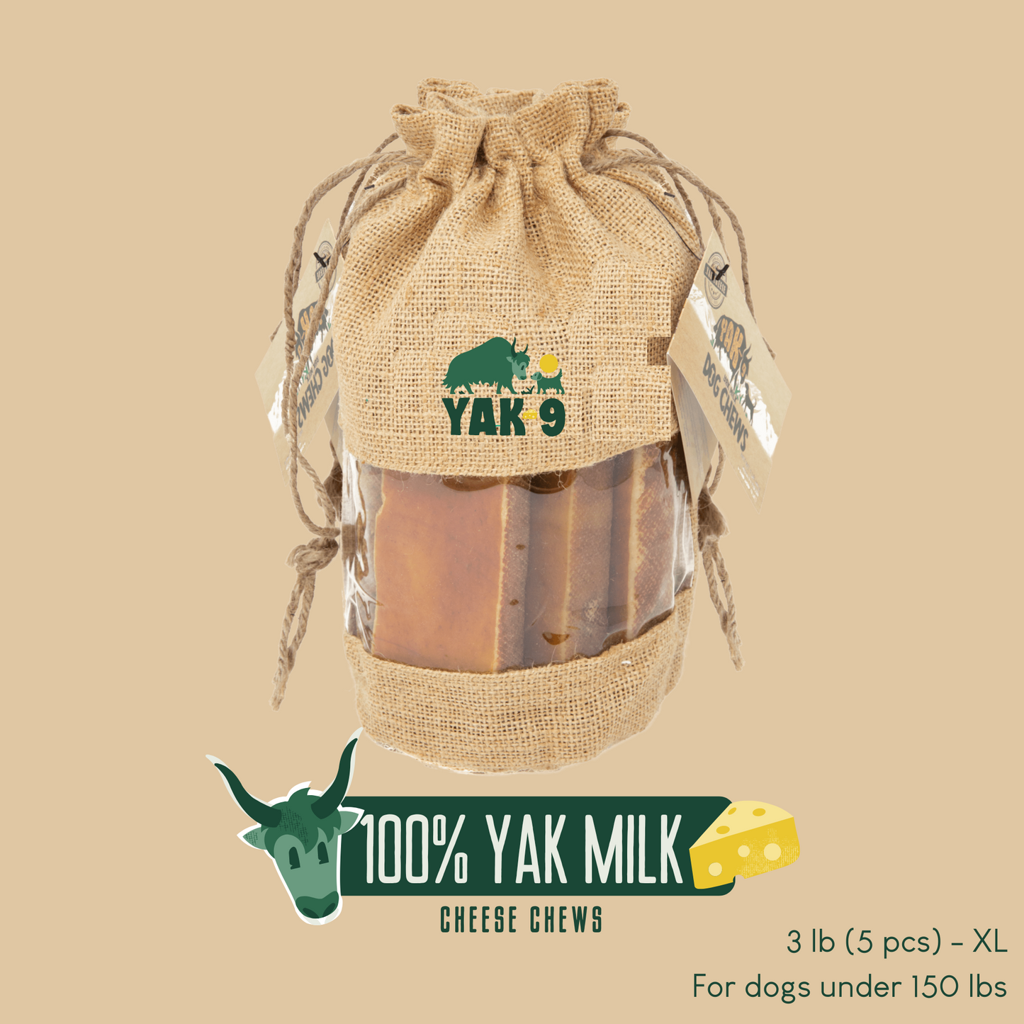 100% Yak Milk Chews for Dogs - Partner Brand
