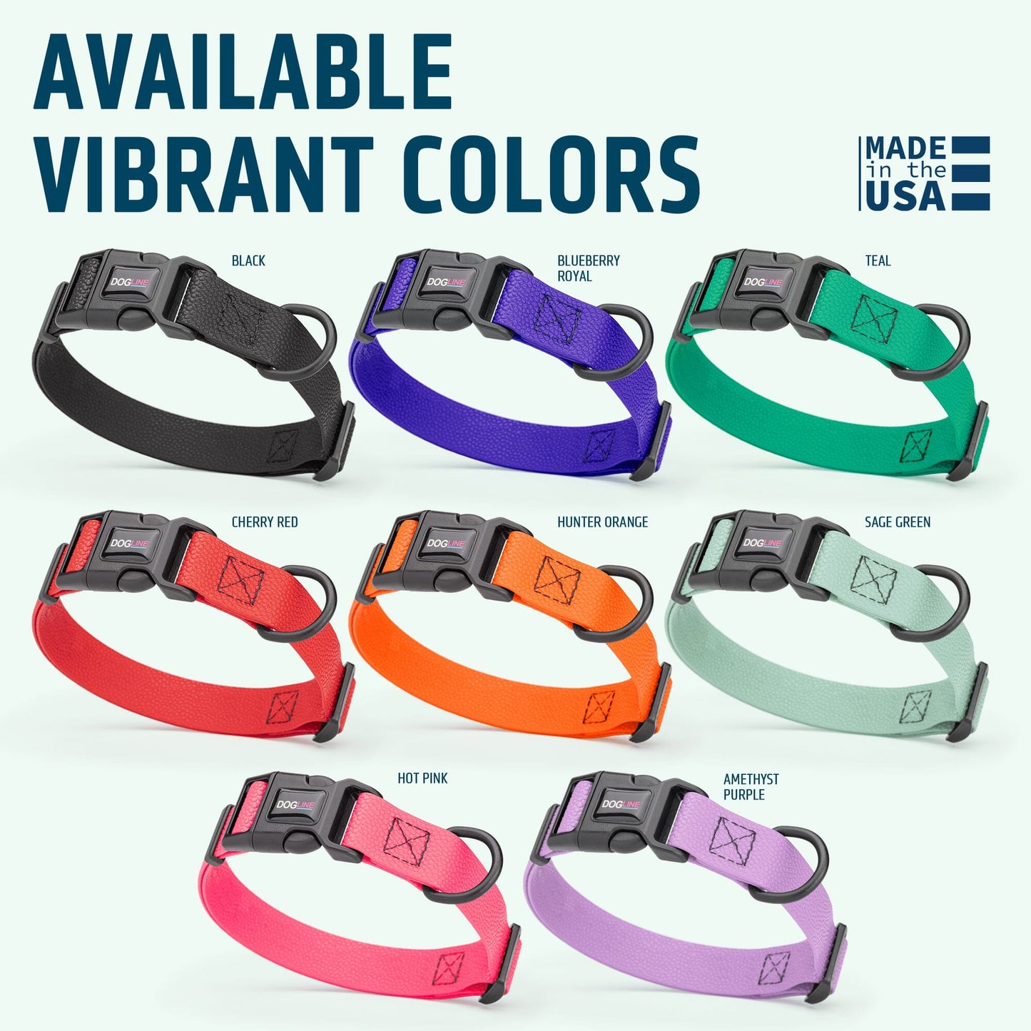 Pebble Emboss Biothane Dog Collar with Quick Release Buckle - Partner Brand