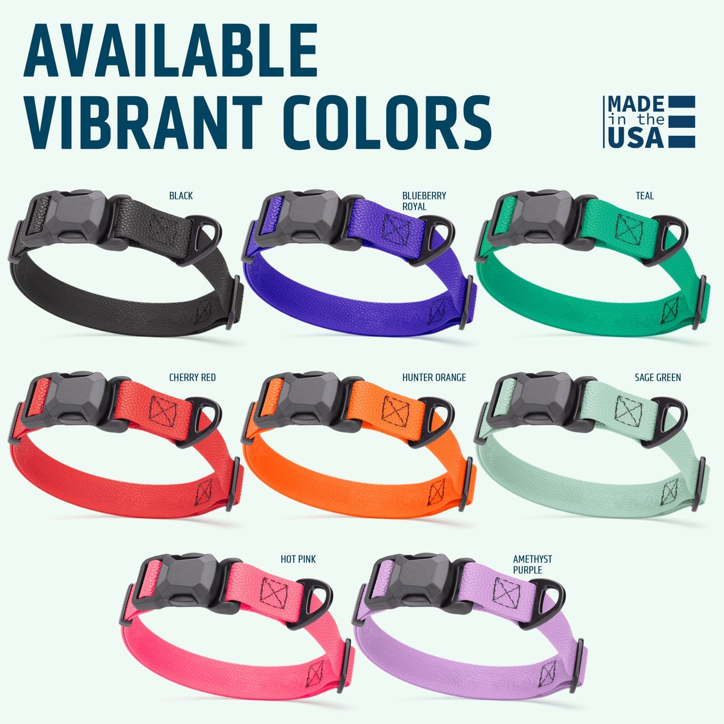 Dogline Pebble Emboss Biothane Dog Collar with Magnetic Buckle - Partner Brand