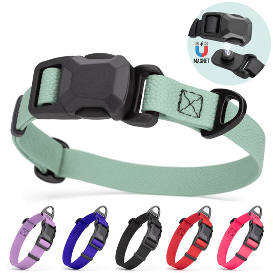 Dogline Pebble Emboss Biothane Dog Collar with Magnetic Buckle - Partner Brand