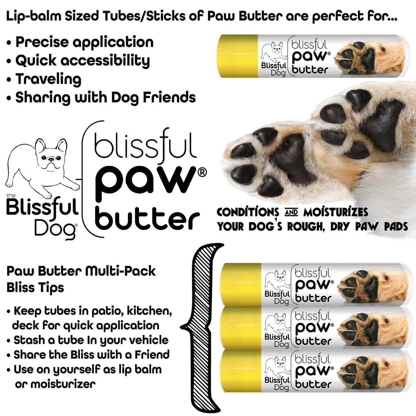 Blissful Paw® Butter Moisturizes Rough, Dry Paw Pads - Partner Brand