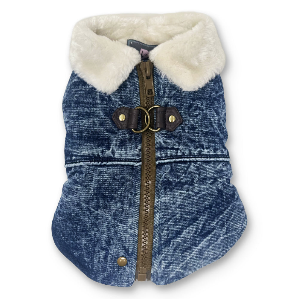 Furry Runner Coat Denim - Partner Brand