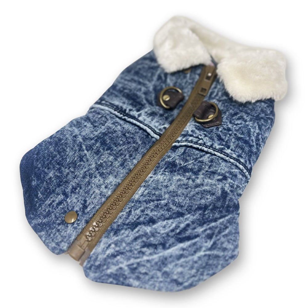 Furry Runner Coat Denim - Partner Brand