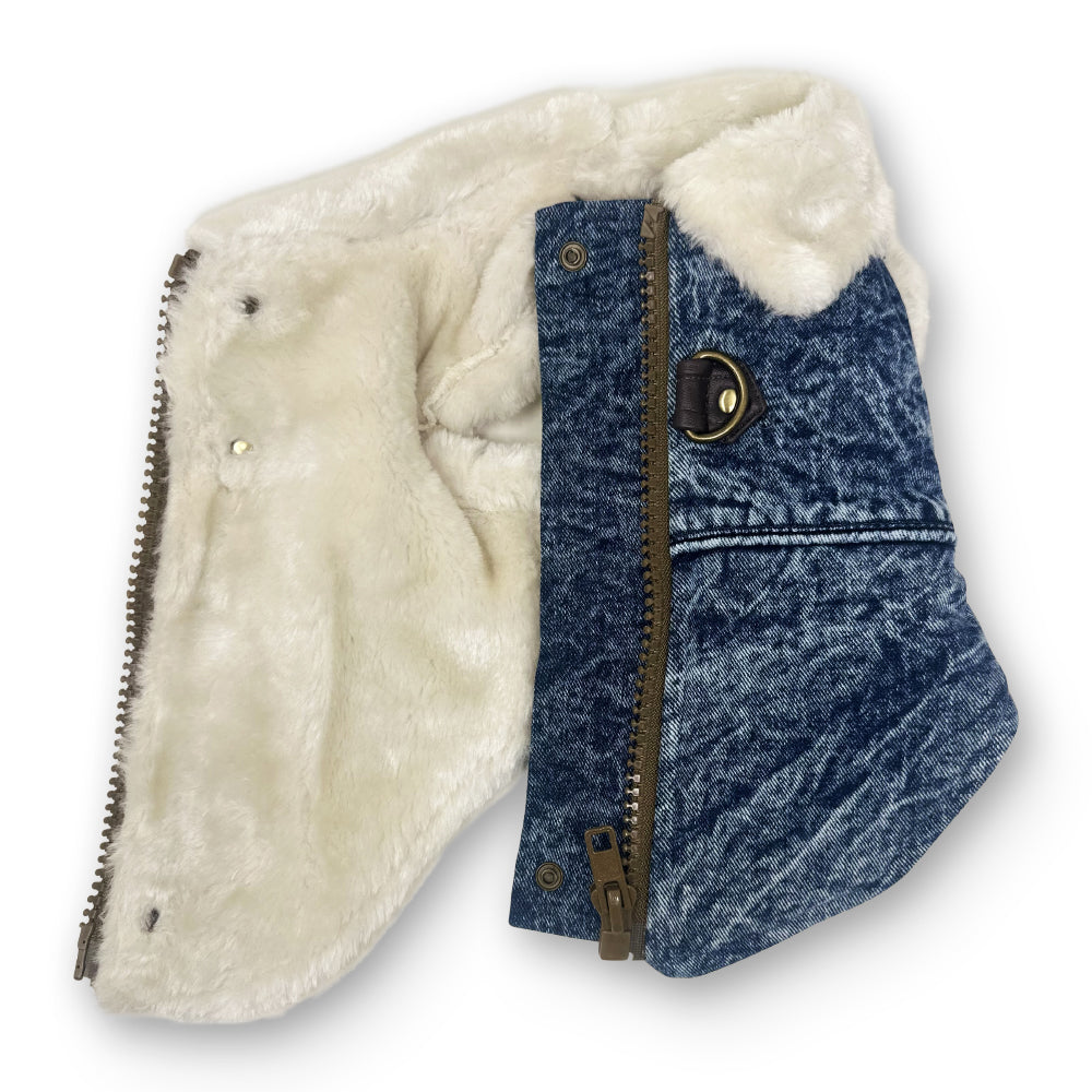 Furry Runner Coat Denim - Partner Brand