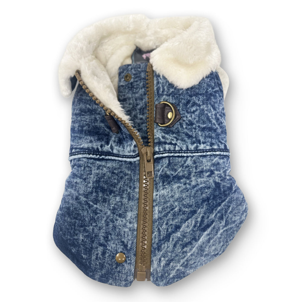 Furry Runner Coat Denim - Partner Brand