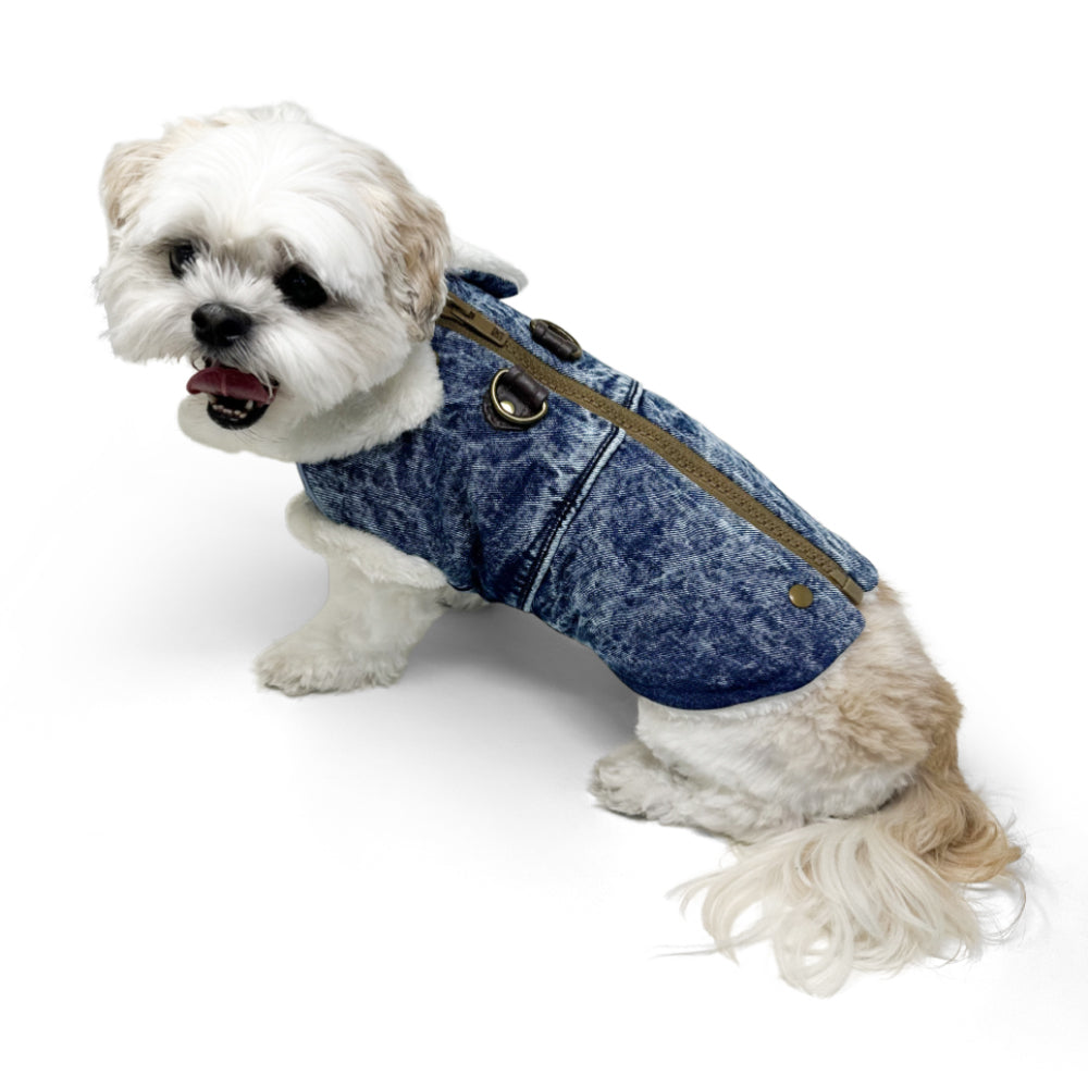 Furry Runner Coat Denim - Partner Brand