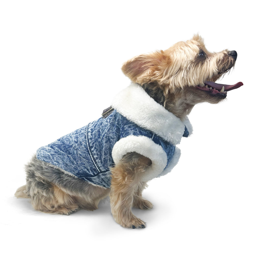 Furry Runner Coat Denim - Partner Brand
