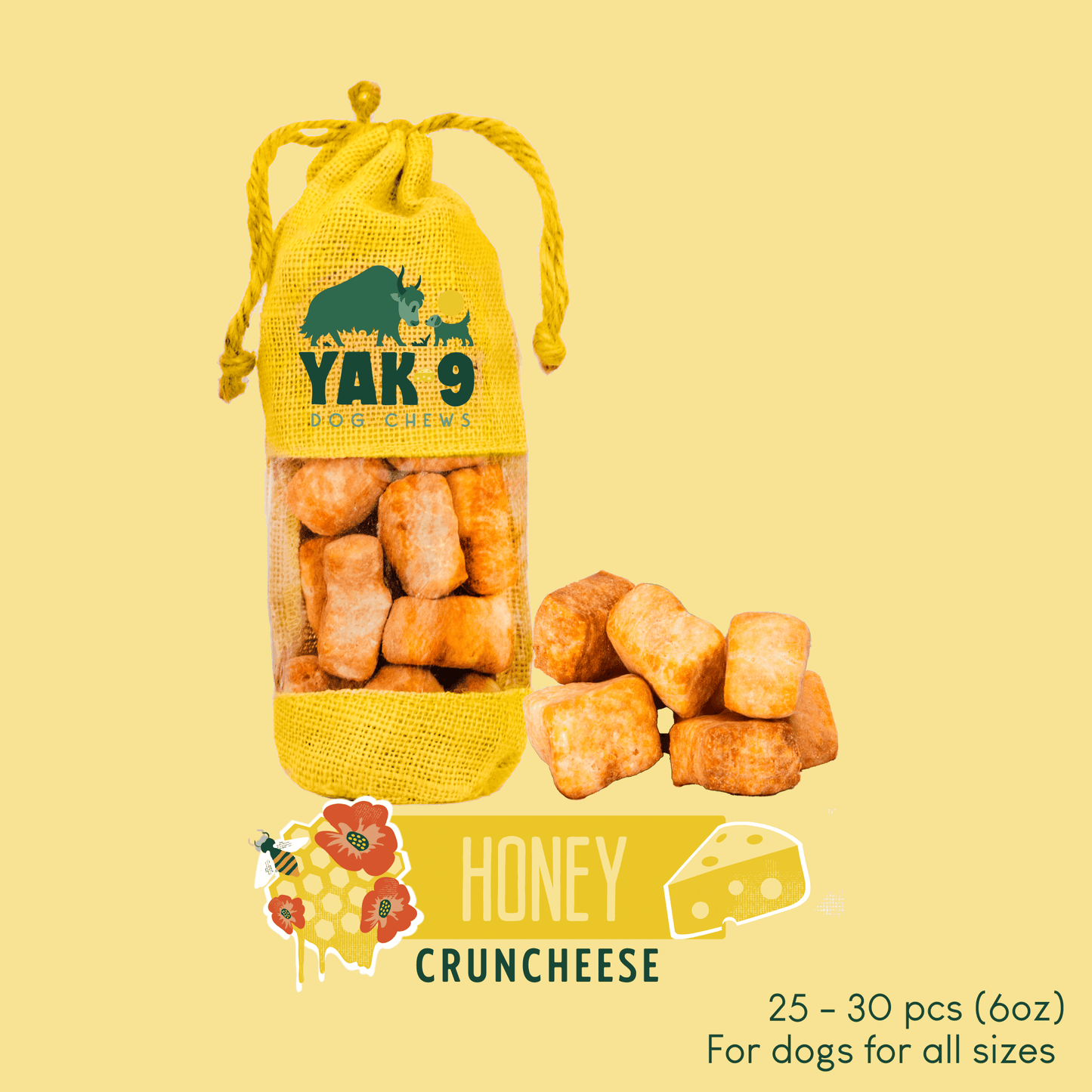 CrunCheese Yak Cheese Treats for Dogs - 6 oz - Partner Brand