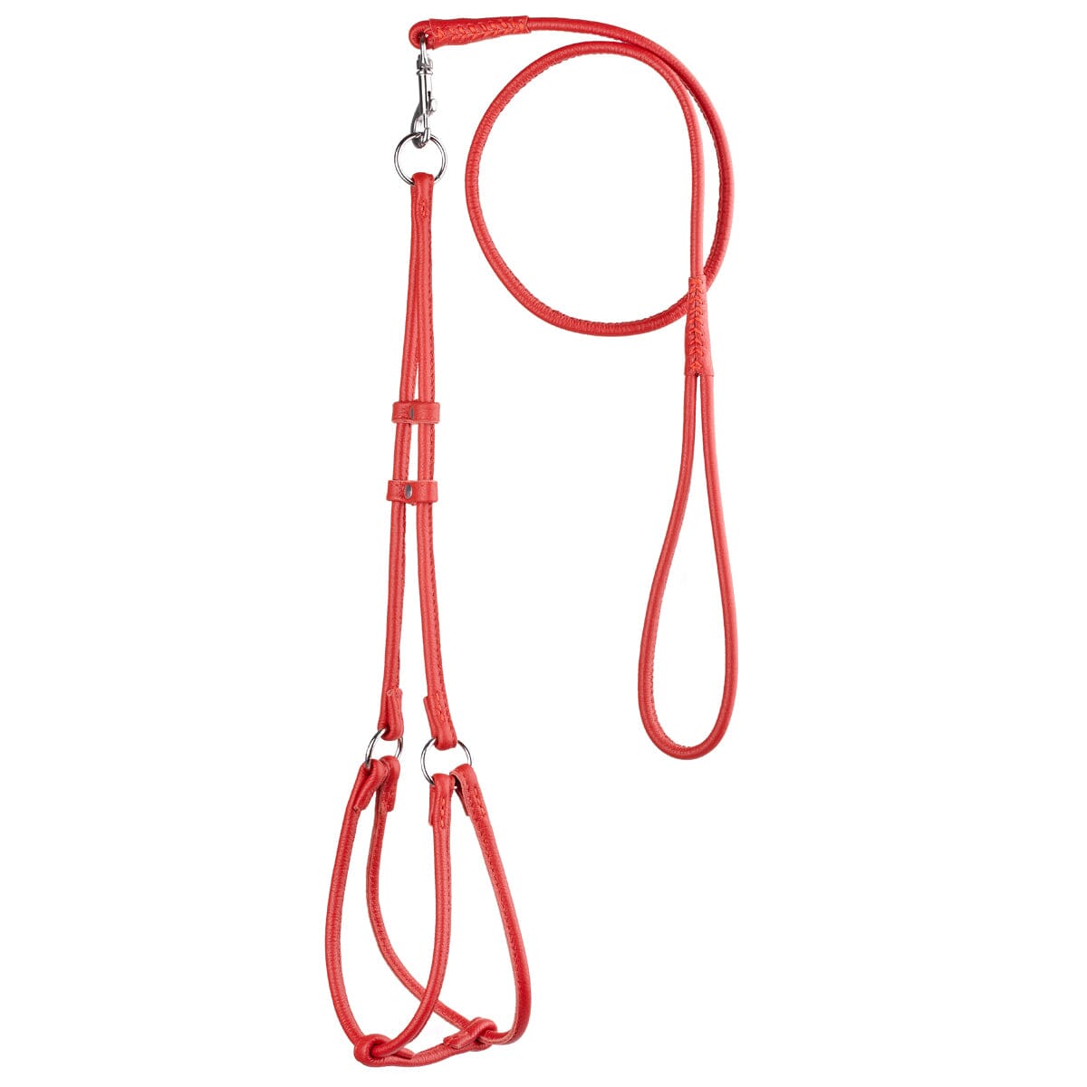 Soft Leather Round Step-In Dog Harness + Round Dog Lead - Partner Brand