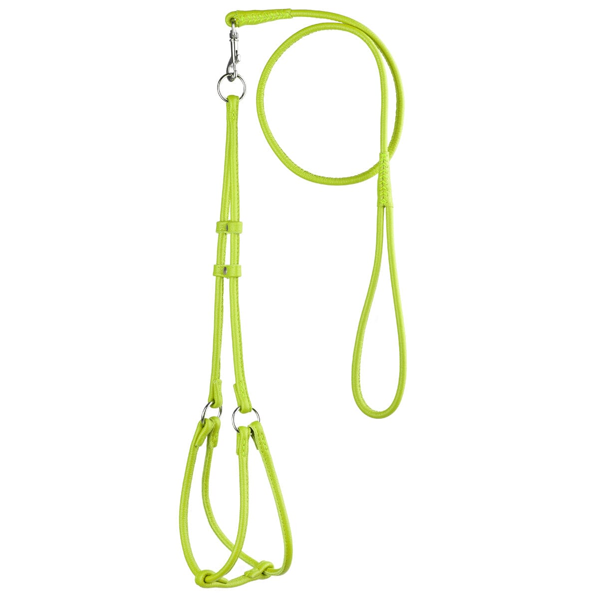 Soft Leather Round Step-In Dog Harness + Round Dog Lead - Partner Brand