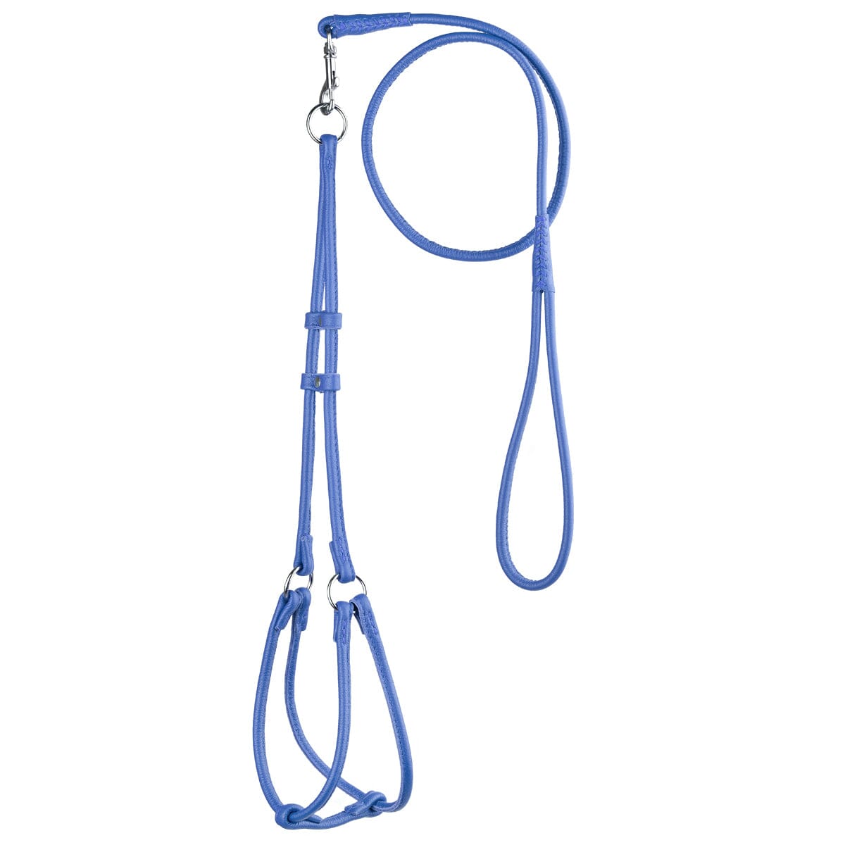 Soft Leather Round Step-In Dog Harness + Round Dog Lead - Partner Brand