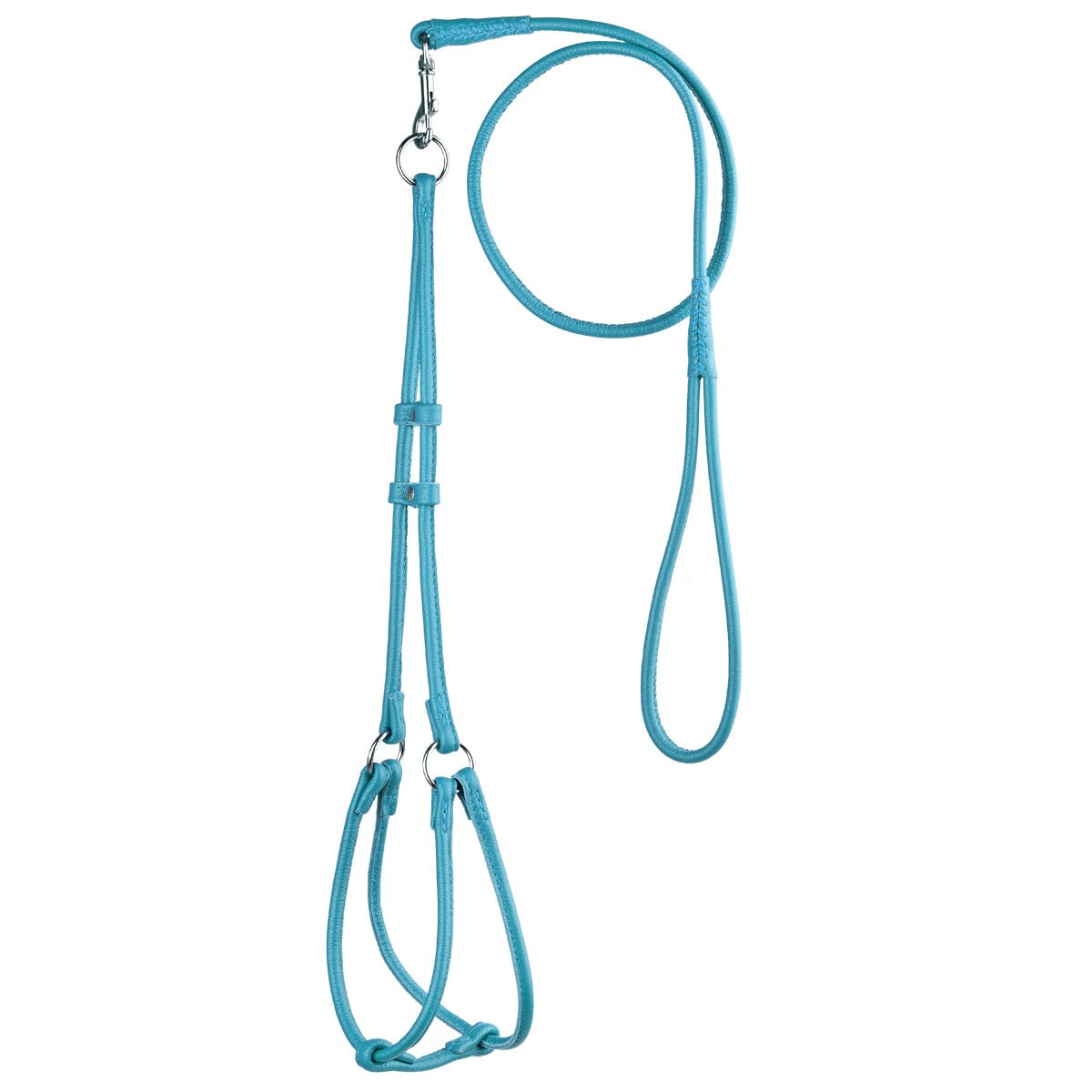 Soft Leather Round Step-In Dog Harness + Round Dog Lead - Partner Brand