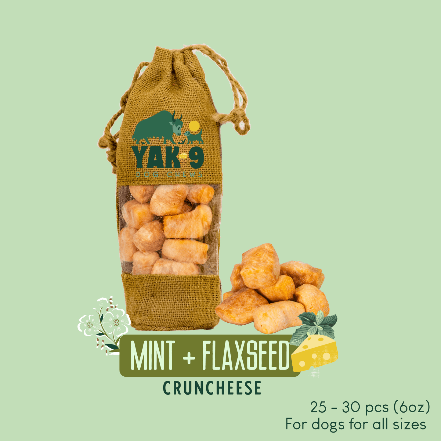 CrunCheese Yak Cheese Treats for Dogs - 6 oz - Partner Brand