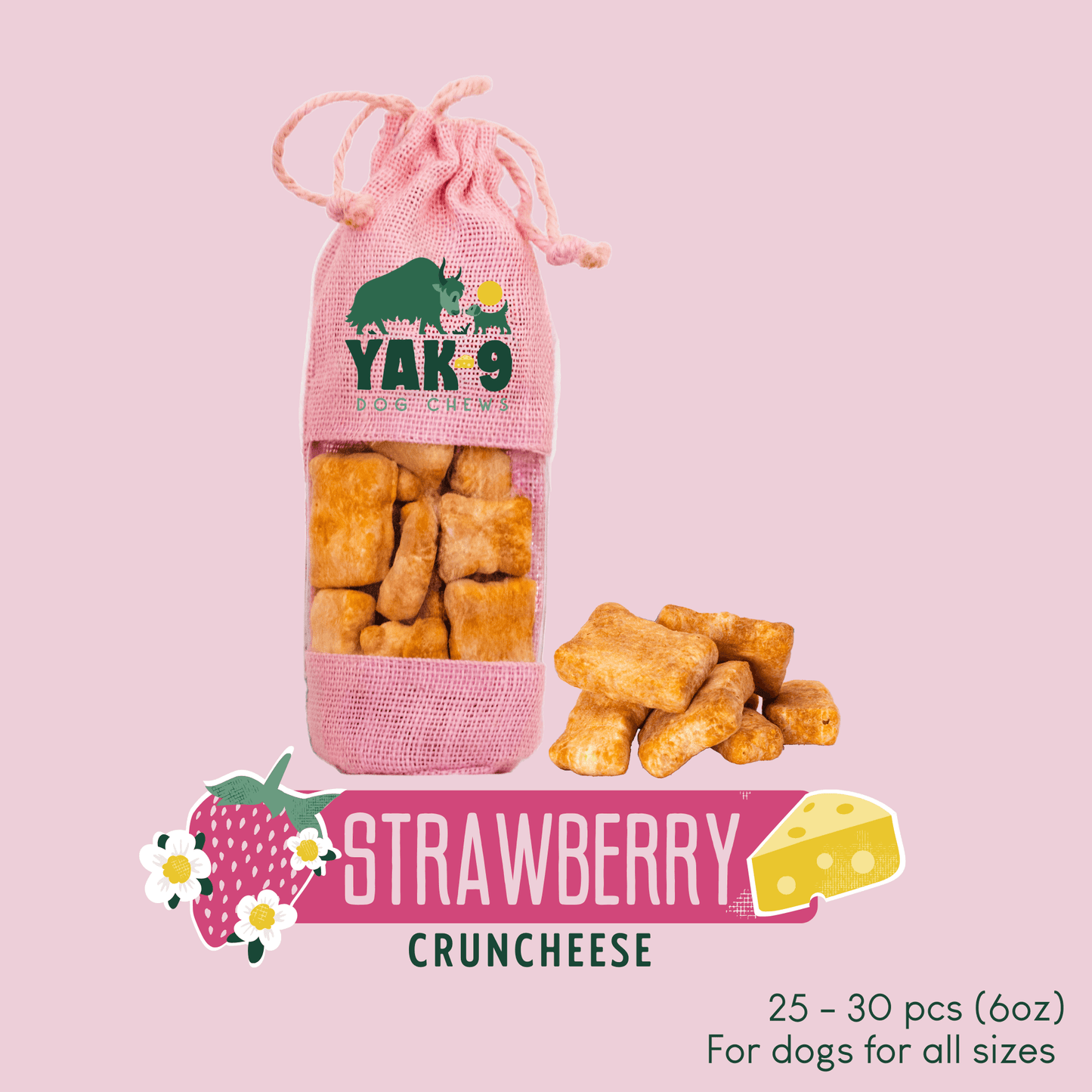 CrunCheese Yak Cheese Treats for Dogs - 6 oz - Partner Brand