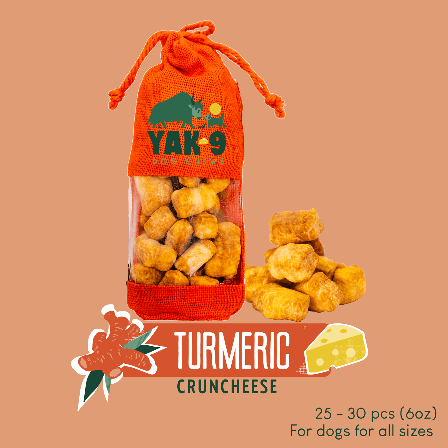 CrunCheese Yak Cheese Treats for Dogs - 6 oz - Partner Brand
