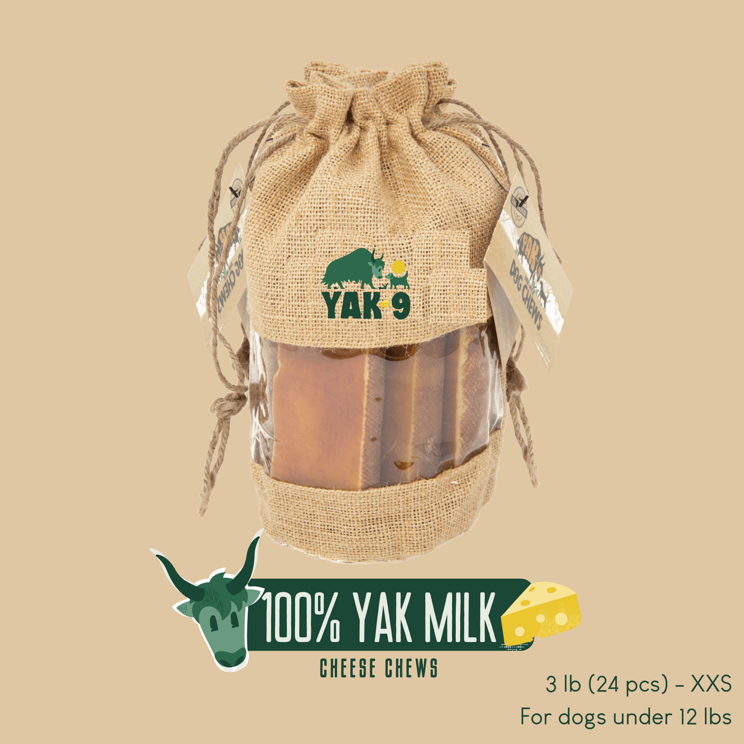 100% Yak Milk Chews for Dogs - Partner Brand
